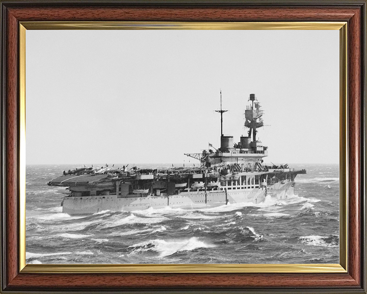 HMS Eagle (94) Royal Navy Eagle Class Aircraft Carrier Underway Photo Print Wall Art Decor Posters, Prints, & Visual Artwork Hampshire Prints 10 x 8 Classic Frame No