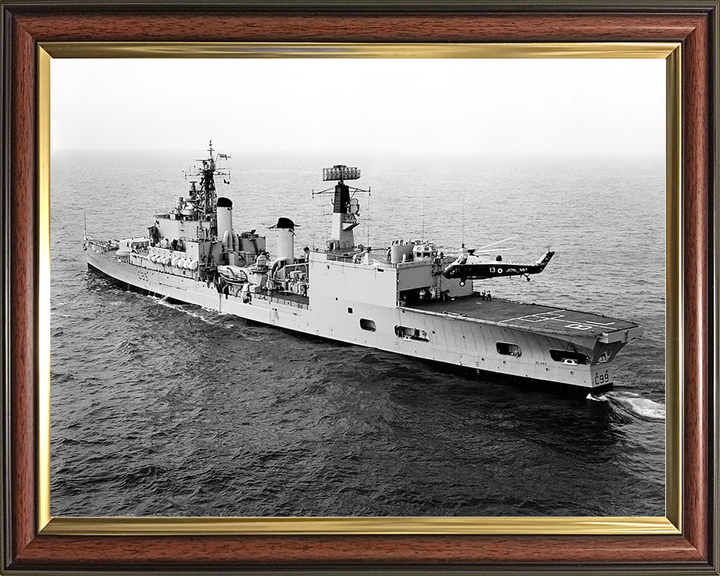 HMS Blake (C99) Royal Navy Tiger Class Light Cruiser Port Quarter View Photo Print Wall Art Decor Posters, Prints, & Visual Artwork Hampshire Prints 10 x 8 Classic Frame No
