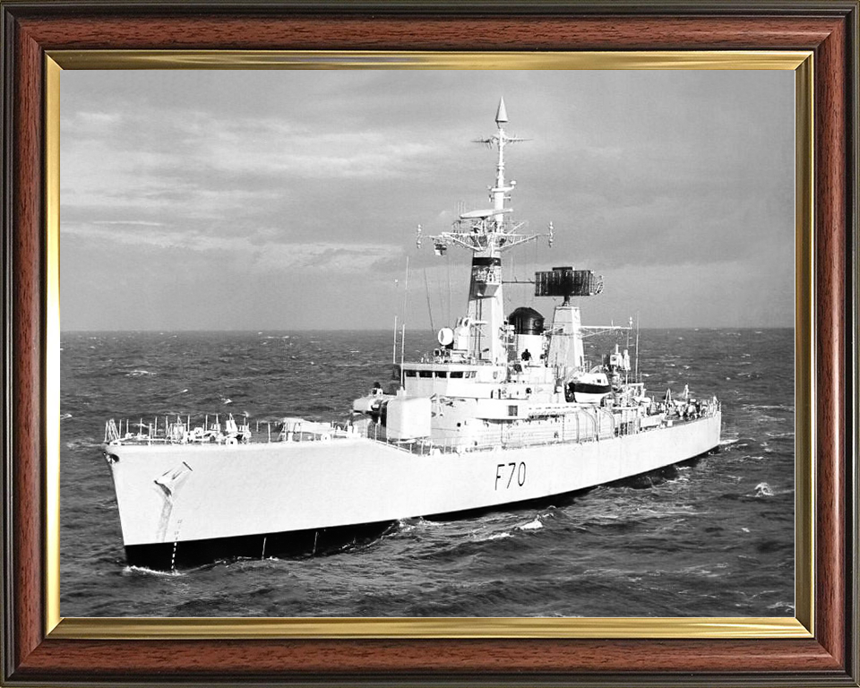 HMS Apollo (F70) Royal Navy Leander Class Frigate At Sea Photo Print Wall Art Decor Posters, Prints, & Visual Artwork Hampshire Prints 10 x 8 Classic Frame No