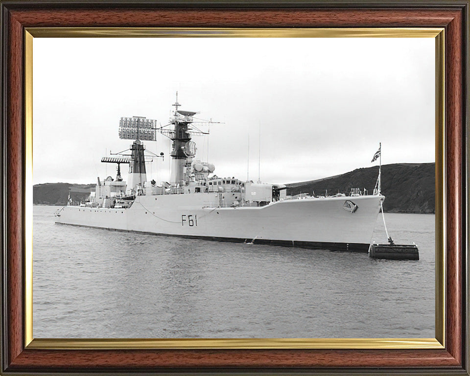 HMS Llandaff F61 Royal Navy Salisbury class Frigate Photo Print or Framed Print - Hampshire Prints