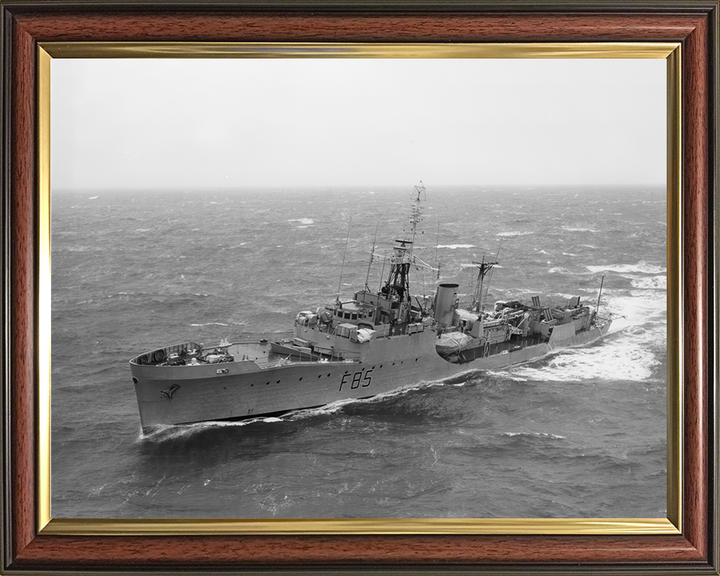 HMS Keppel (F85) Photo Print - At Sea - Royal Navy Blackwood Class Frigate Hampshire Prints 10 x 8 Classic Frame No