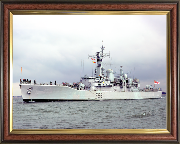 HMS Argonaut (F56) Royal Navy Leander Class Frigate Port Side View Photo Print Wall Art Decor Posters, Prints, & Visual Artwork Hampshire Prints 10 x 8 Classic Frame No