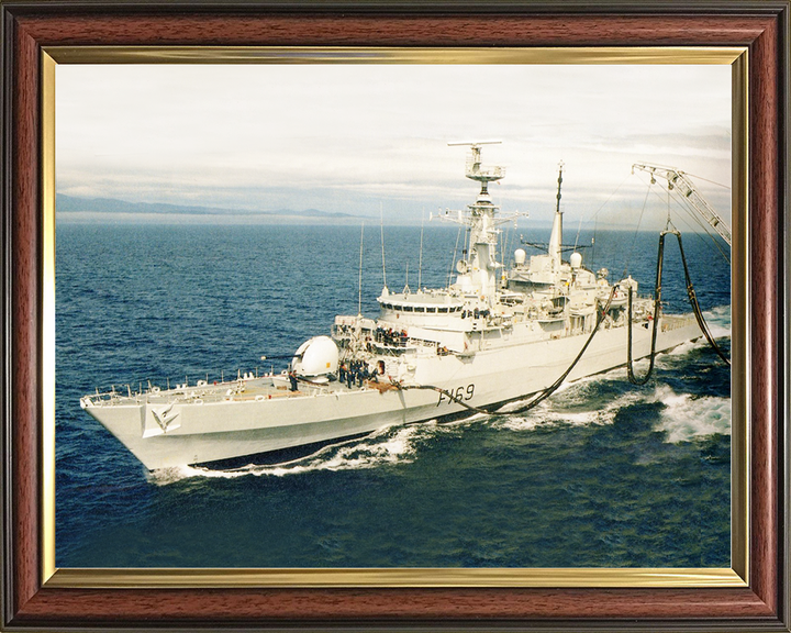 HMS Amazon (F169) Royal Navy Type 21 Frigate During a RAS Photo Print Wall Art Decor Posters, Prints, & Visual Artwork Hampshire Prints 10 x 8 Classic Frame No