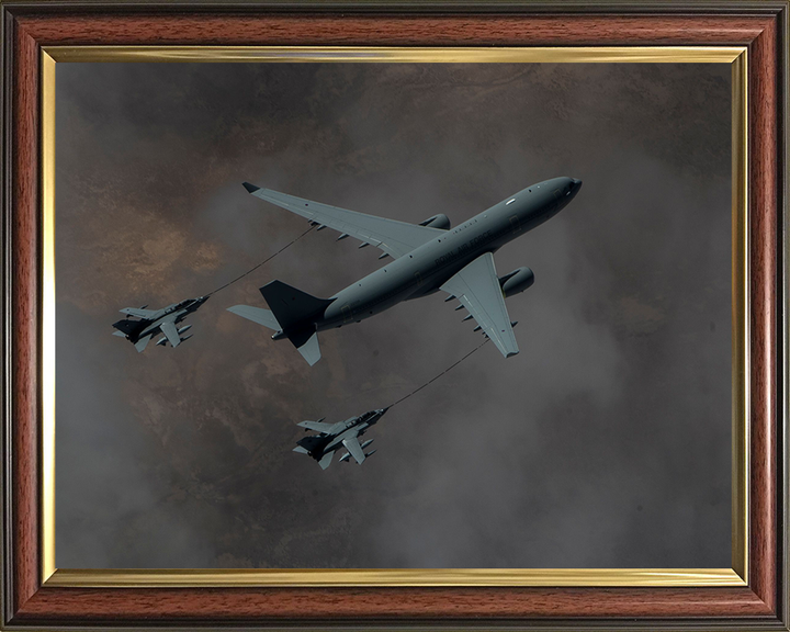 RAF Voyager KC2 Refuelling Tornado GR4 Jets Photo Print - Royal Air Force Aircraft Hampshire Prints 10 x 8 Classic Frame No