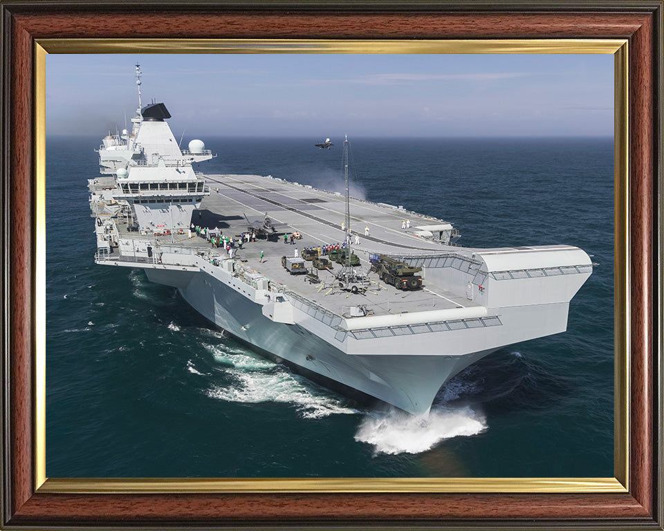 HMS Queen Elizabeth R08 Royal Navy Queen Elizabeth Class Aircraft Carrier Photo Print or Framed Print - Hampshire Prints