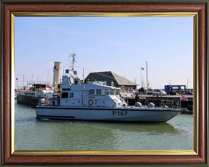 HMS Exploit (P167) Photo Print - Entering Harbour - Royal Navy Archer Class P2000 Patrol Vessel Hampshire Prints 10 x 8 Classic Frame No