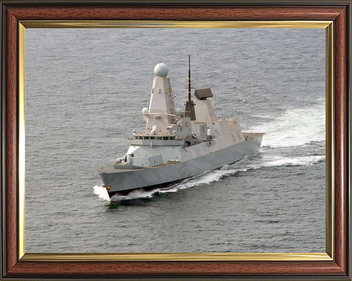 HMS Diamond (D34) Photo Print - Arabian Sea - Royal Navy Type 45 Destroyer Hampshire Prints 10 x 8 Classic Frame No