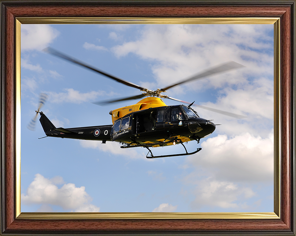 Army Air Corp Griffin Helicopter in Flight Photo Print - British Army Hampshire Prints 10 x 8 Classic Frame No