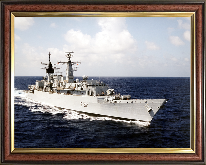 HMS Boxer (F92) Royal Navy Type 22 Frigate Starboard Bow View Photo Print Wall Art Decor Posters, Prints, & Visual Artwork Hampshire Prints 10 x 8 Classic Frame No