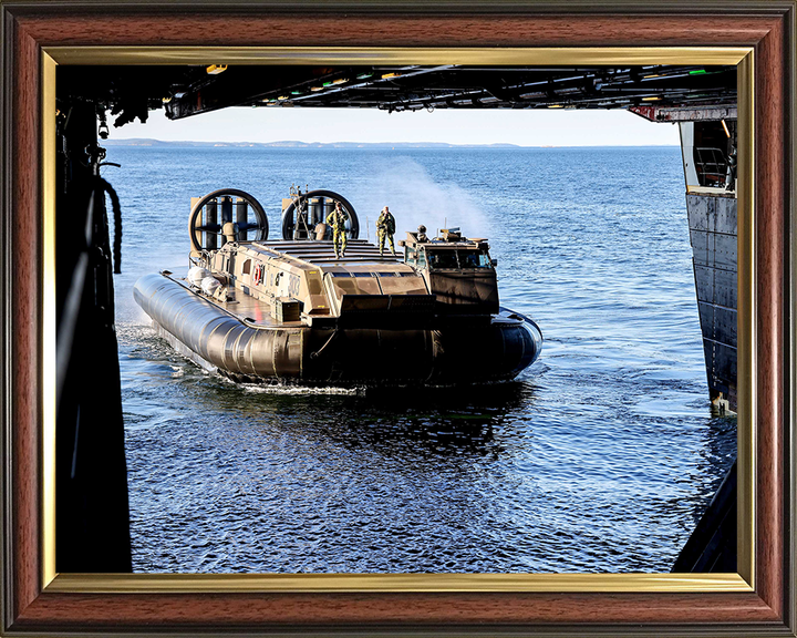 Royal Marines Landing craft Air Cushioned LCAC Hovercraft | Photo Print | Framed Print | Military | Commando | Wall Art | Decor | Photography Hampshire Prints 10 x 8 Classic Frame No