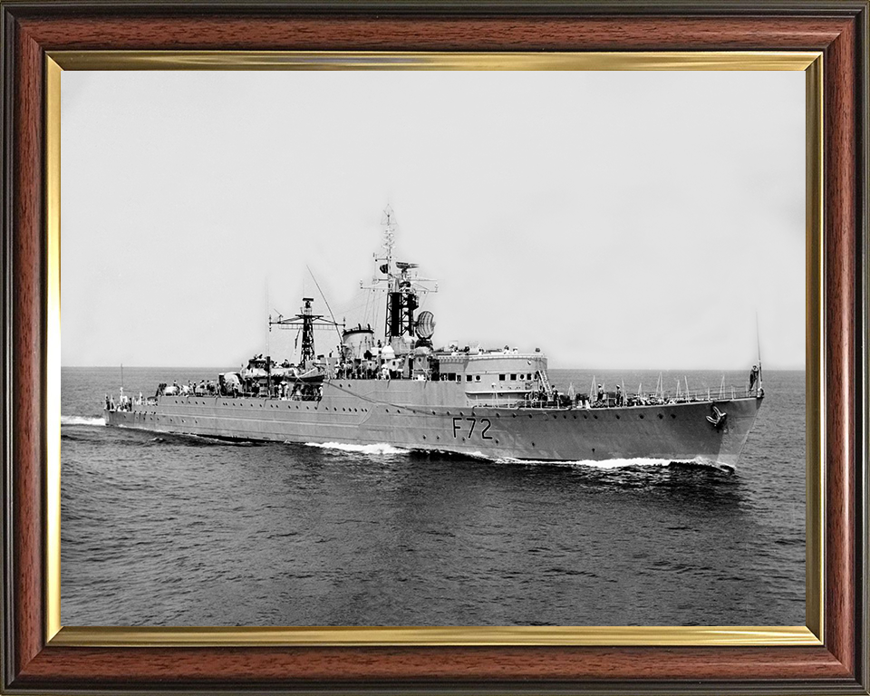 HMS Wizard (F72) - At Sea 1963 - Royal Navy W Class Destroyer Photo Print Wall Art Naval Decor UK Posters, Prints, & Visual Artwork Hampshire Prints 10 x 8 Classic Frame No
