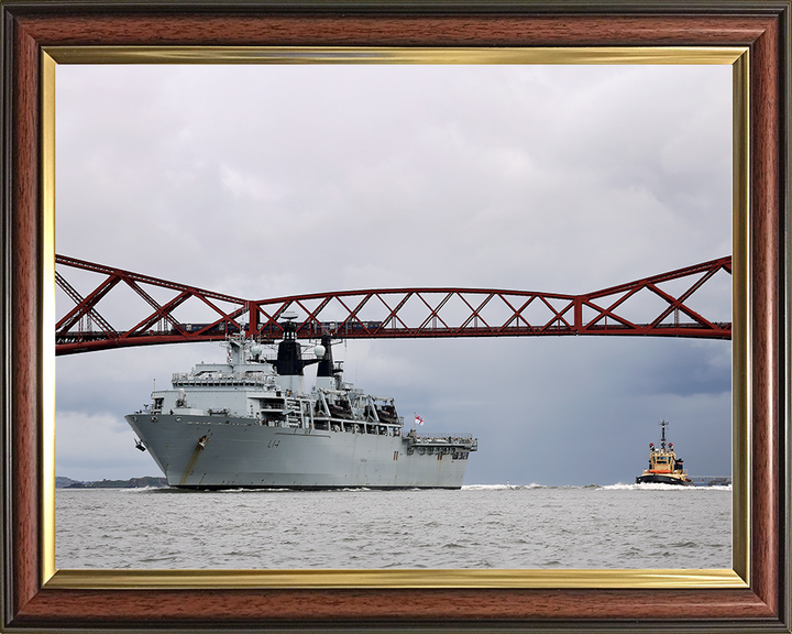 HMS Albion (L14) Royal Navy Albion Class Amphibious Ship Firth of Forth Photo Print Wall Art Naval Decor Posters, Prints, & Visual Artwork Hampshire Prints 10 x 8 Classic Frame No