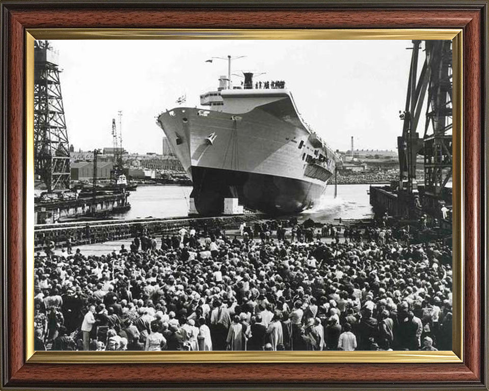 HMS Ark Royal R07 Royal Navy Invincible class aircraft carrier Launch Photo Print or Framed Print - Hampshire Prints