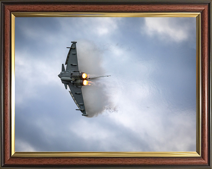 RAF Typhoon in flight Photo Print - Royal Air Force Aircraft Hampshire Prints 10 x 8 Classic Frame No