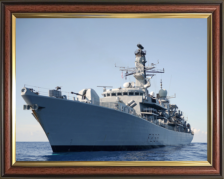 HMS Northumberland (F238) Photo Print - Tanzania 2012 - Royal Navy Type 23 Frigate Hampshire Prints 10 x 8 Classic Frame No