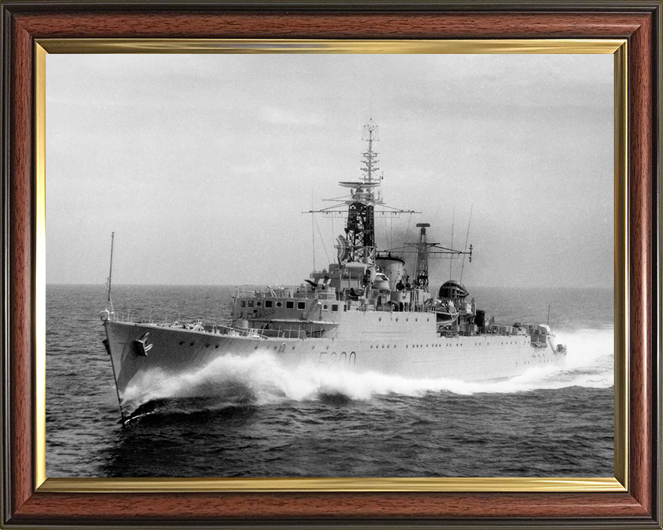 HMS Ursa (F200) - At Sea 1954 - Royal Navy U Class Destroyer Photo Print Wall Art Naval Decor UK Posters, Prints, & Visual Artwork Hampshire Prints 10 x 8 Classic Frame No