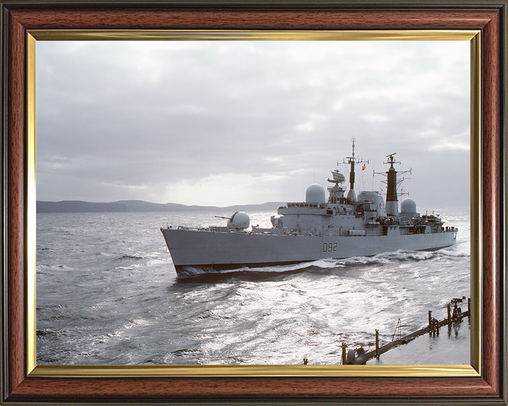 HMS Liverpool (D92) Photo Print - At Sea 1986 - Royal Navy Type 42 Destroyer Hampshire Prints 10 x 8 Classic Frame No