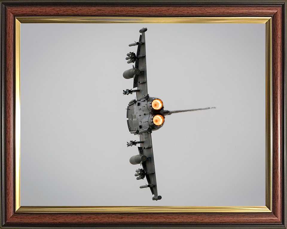 RAF Typhoon FGR4 over RAF Fairford Photo Print - Royal Air Force Aircraft Hampshire Prints 10 x 8 Classic Frame No