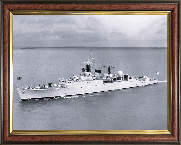 HMS Wrangler (R48) - Underway 1953 - Royal Navy W Class Destroyer Photo Print Wall Art Naval Decor UK Posters, Prints, & Visual Artwork Hampshire Prints 10 x 8 Classic Frame No