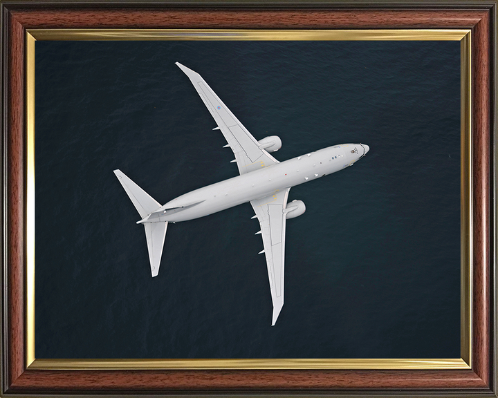 RAF Poseidon in flight from above Photo Print - Royal Air Force Aircraft Hampshire Prints 10 x 8 Classic Frame No