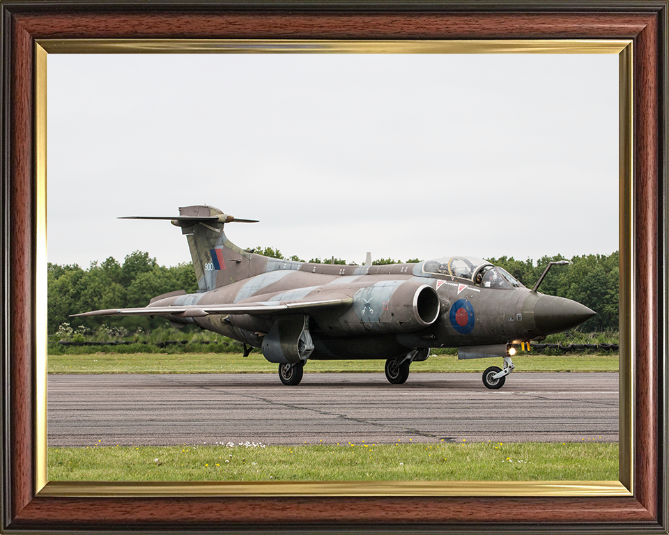 RAF Buccaneer on a runway 2015 Photo Print - Royal Air Force Aircraft Posters, Prints, & Visual Artwork Hampshire Prints 10 x 8 Classic Frame No