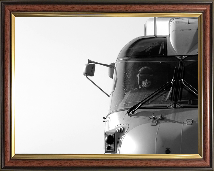 Merlin Helicopter Pilot Portrait Photo Print - Royal Navy Aircraft Hampshire Prints 10 x 8 Classic Frame No