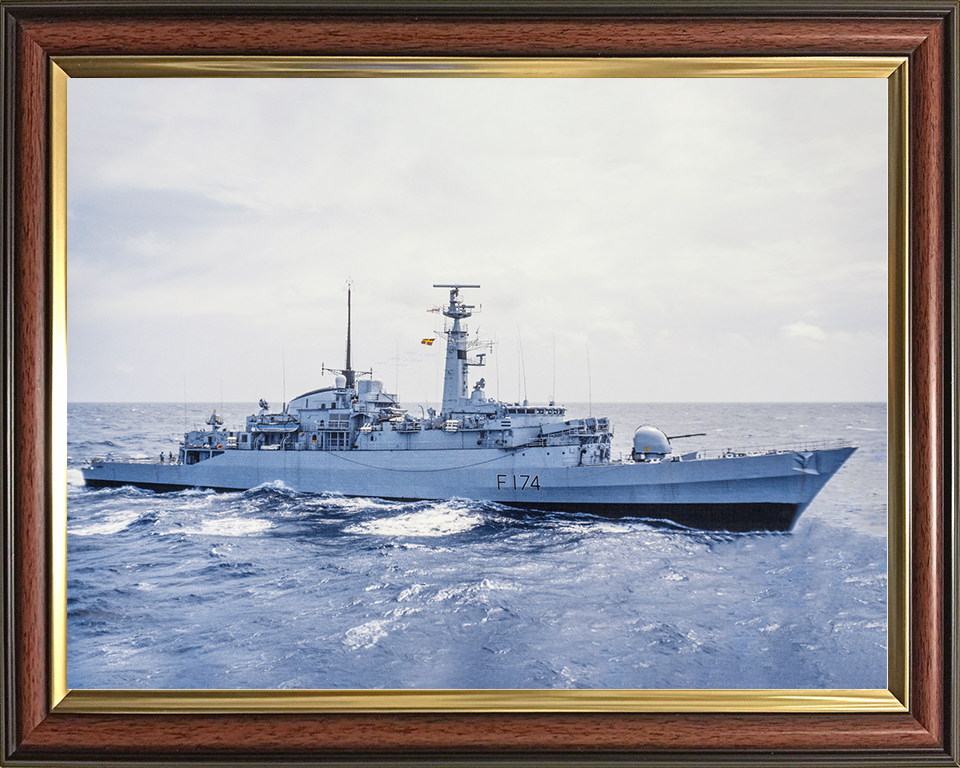 HMS Alacrity (F174) Royal Navy Type 21 Frigate Underway Photo Print Wall Art Naval Decor Posters, Prints, & Visual Artwork Hampshire Prints 10 x 8 Classic Frame No