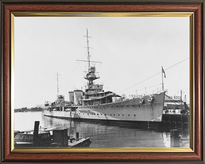 HMS Delhi (D47) Photo Print - California 1919 - Royal Navy Danae Class Cruiser Hampshire Prints 10 x 8 Classic Frame No
