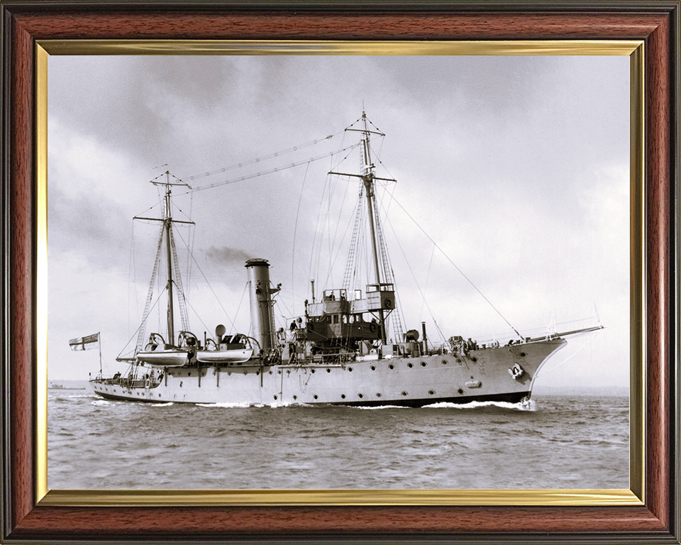 HMS Adamant (1911) Royal Navy Submarine Depot ship Photo Print Starboard View Wall Art Posters, Prints, & Visual Artwork Hampshire Prints 10 x 8 Classic Frame No