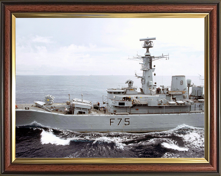 HMS Charybdis (F75) Royal Navy Leander Class Frigate During a RAS Photo Print Wall Art Decor Posters, Prints, & Visual Artwork Hampshire Prints 10 x 8 Classic Frame No