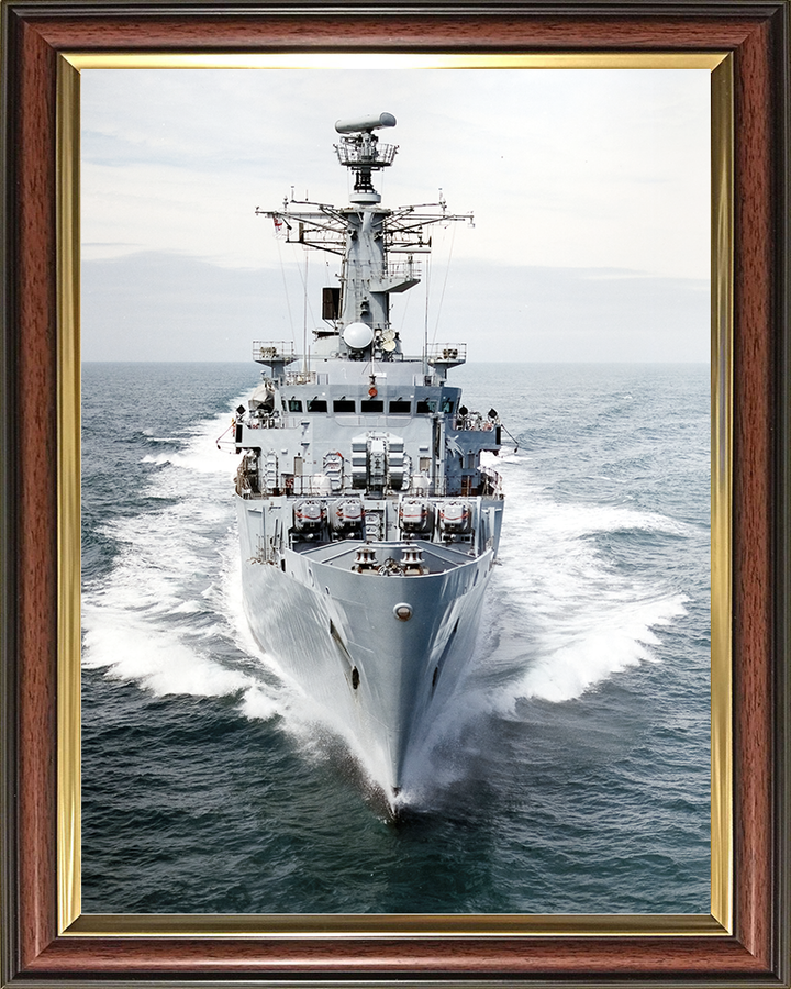 HMS Brazen (F91) Royal Navy Type 22 Frigate Bow View Photo Print Wall Art Decor Posters, Prints, & Visual Artwork Hampshire Prints 10 x 8 Classic Frame No