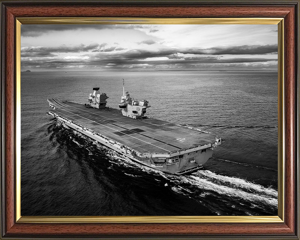 HMS Prince of Wales R09 Royal Navy Queen Elizabeth Class aircraft carrier Photo Print or Framed Print - Hampshire Prints