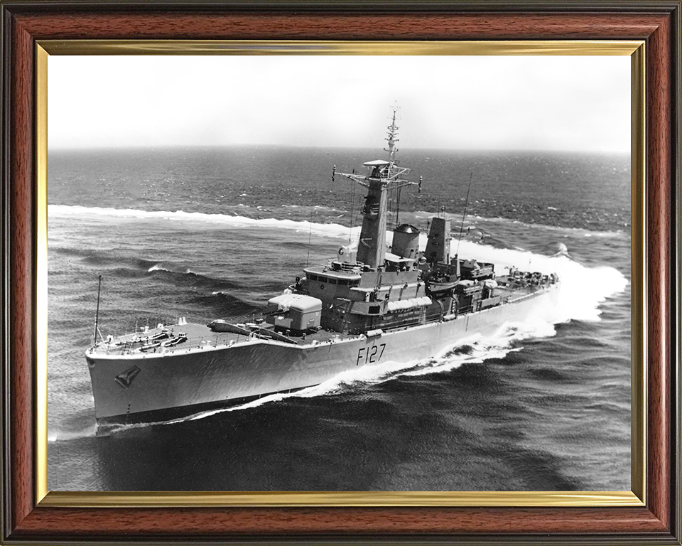 HMS Penelope (F127) Photo Print - Port View at sea - Royal Navy Leander Class Frigate Posters, Prints, & Visual Artwork Hampshire Prints 10 x 8 Classic Frame No