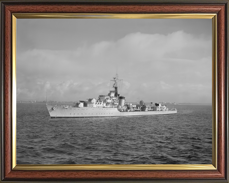 HMS Zephyr (R19) Photo Print - Spithead 1952 - Royal Navy Z Class Destroyer Hampshire Prints 10 x 8 Classic Frame No