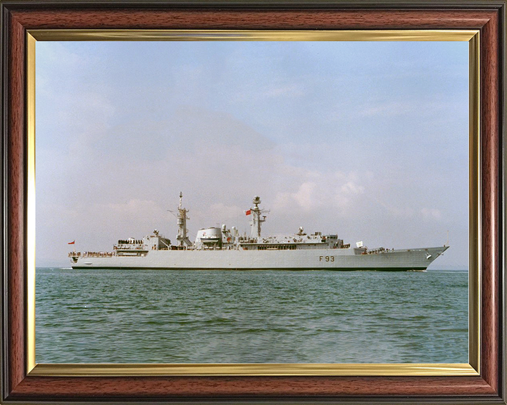 HMS Beaver (F93) Royal Navy Type 22 Frigate Starboard Beam View Photo Print Wall Art Decor Posters, Prints, & Visual Artwork Hampshire Prints 10 x 8 Classic Frame No