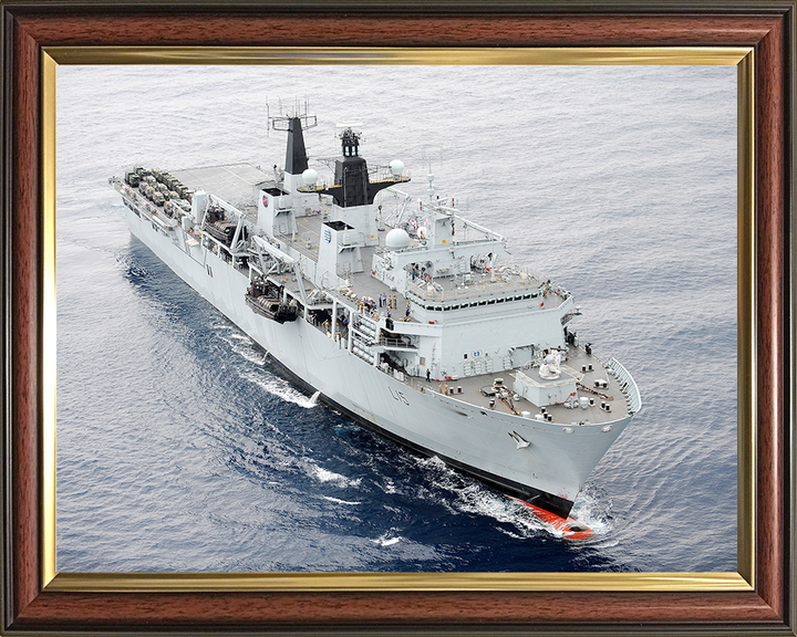 HMS Bulwark (L15) Photo Print - At Sea 2012 - Royal Navy Albion Class Amphibious Ship Hampshire Prints 10 x 8 Classic Frame No