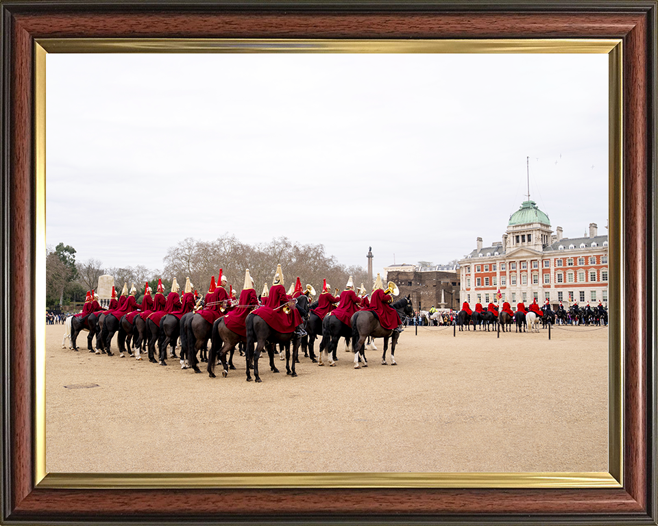 British Army Band of the Household Cavalry Drum Horses on Parade Photo Print Wall Art Military Poster Posters, Prints, & Visual Artwork Hampshire Prints 10 x 8 Classic Frame No
