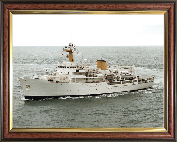 HMS Herald (H138) Photo Print - At Sea - Royal Navy Hecla Class Survey Vessel