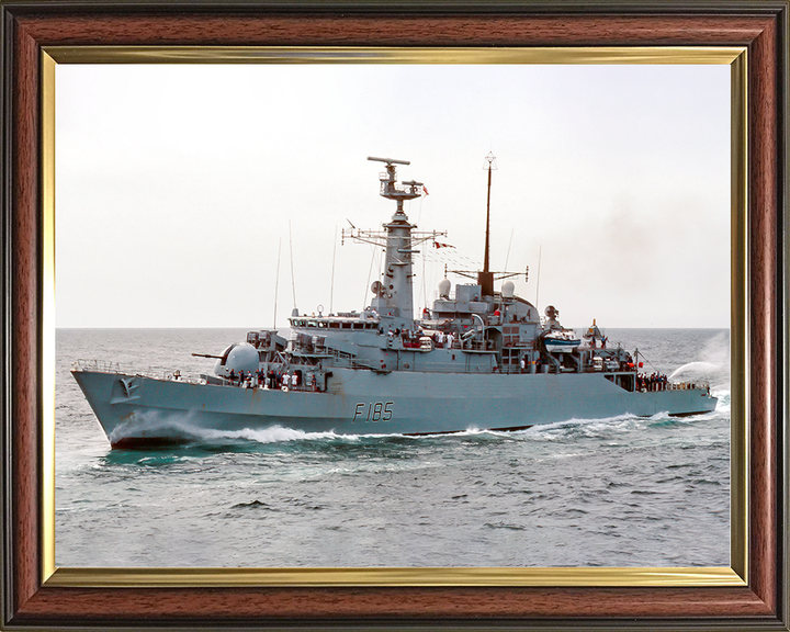 HMS Avenger (F185) Royal Navy Type 21 Frigate Underway Port Side View Photo Print Wall Art Decor Posters, Prints, & Visual Artwork Hampshire Prints 10 x 8 Classic Frame No