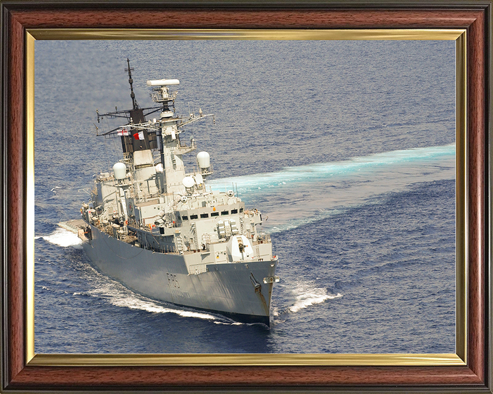HMS Cumberland (F85) Royal Navy Type 22 Frigate Turning To Port Photo Print Wall Art Decor Posters, Prints, & Visual Artwork Hampshire Prints 10 x 8 Classic Frame No