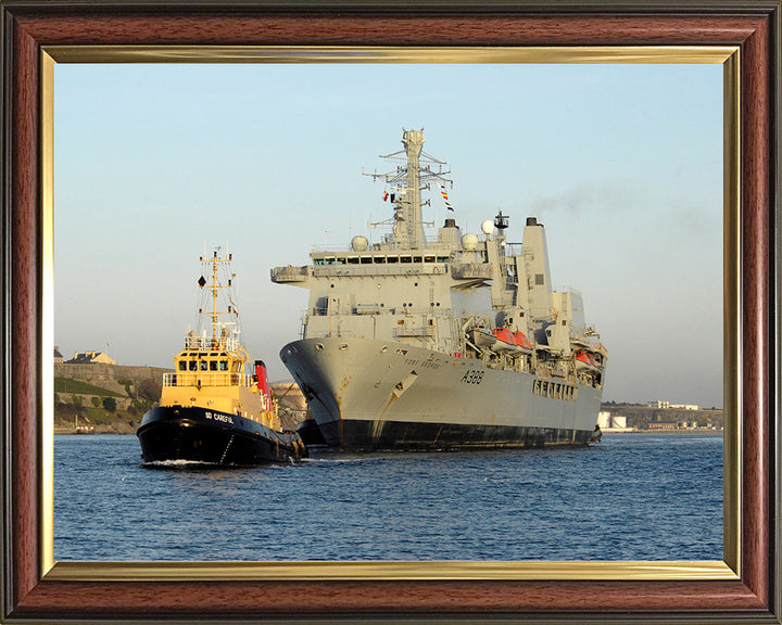 RFA Fort George (A388) Photo Print - With Tug - Royal Fleet Auxiliary Fort Class Tanker Hampshire Prints 10 x 8 Classic Frame No