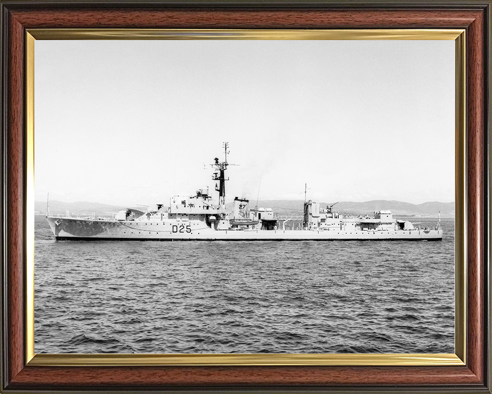 HMS Carysfort (D25) Royal Navy C Class Destroyer Port Side View Photo Print Wall Art Decor Posters, Prints, & Visual Artwork Hampshire Prints 10 x 8 Classic Frame No