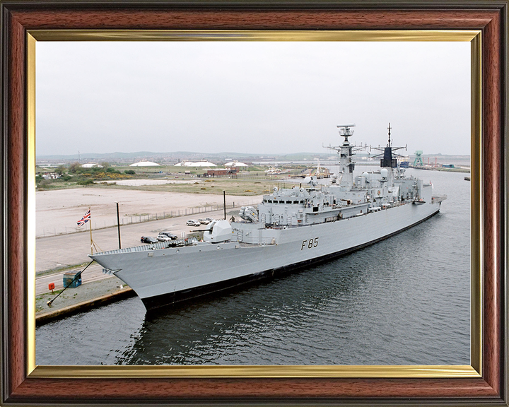 HMS Cumberland (F85) Royal Navy Type 22 Frigate Barrow in Furness 2002 Photo Print Wall Art Decor Posters, Prints, & Visual Artwork Hampshire Prints 10 x 8 Classic Frame No