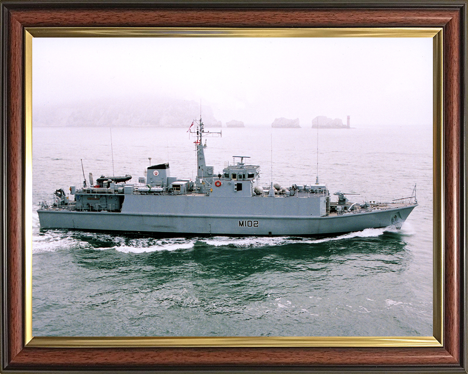 HMS Inverness (M102) Photo Print - at sea 2001 - Royal Navy Sandown Class Minehunter