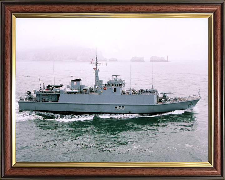HMS Inverness (M102) Photo Print - at sea 2001 - Royal Navy Sandown Class Minehunter