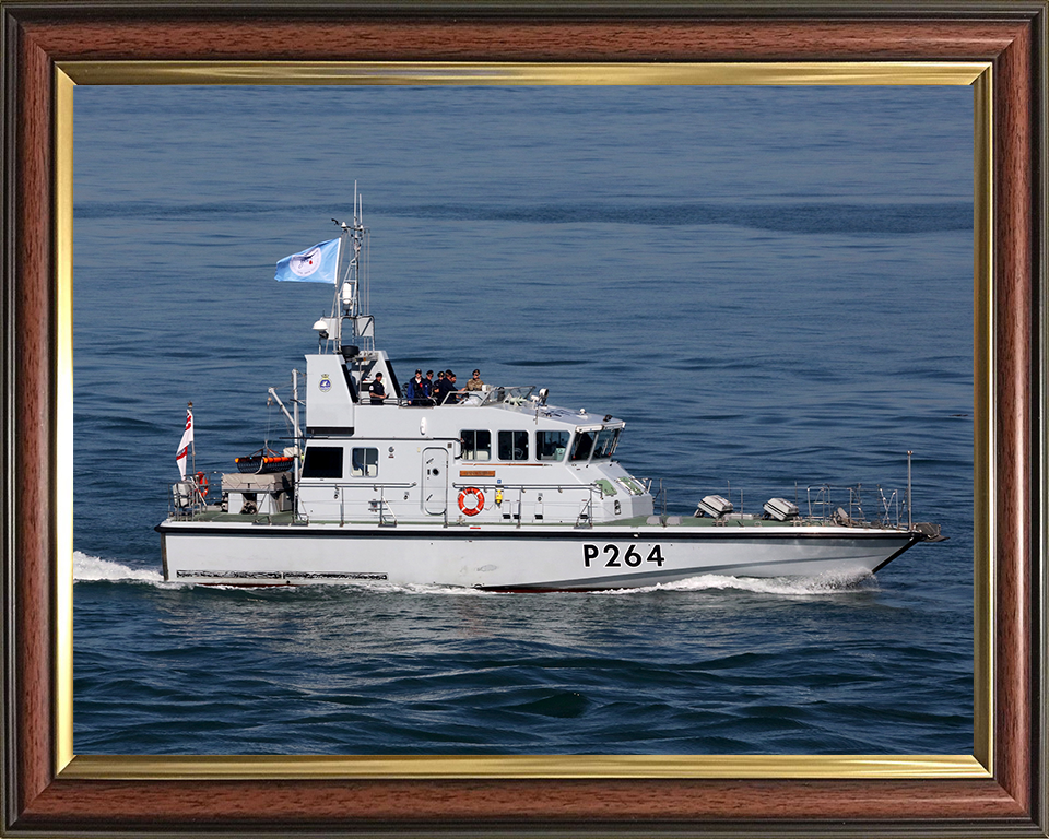HMS Archer (P264) Photo Print - at sea 2018 - Royal Navy Archer Class P2000 Patrol Vessel Posters, Prints, & Visual Artwork Hampshire Prints 10 x 8 Classic Frame No