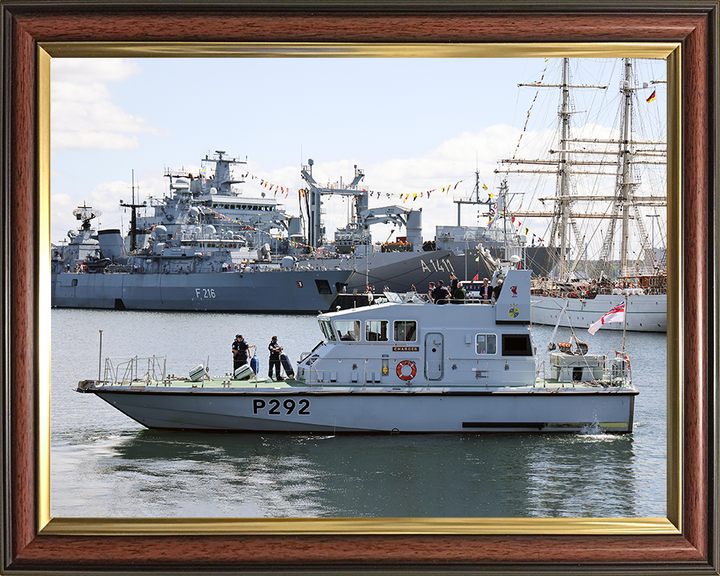 HMS Charger (P292) Photo Print - Kiel Harbour 2022 - Royal Navy Archer Class Patrol Vessel Posters, Prints, & Visual Artwork Hampshire Prints 10 x 8 Classic Frame No