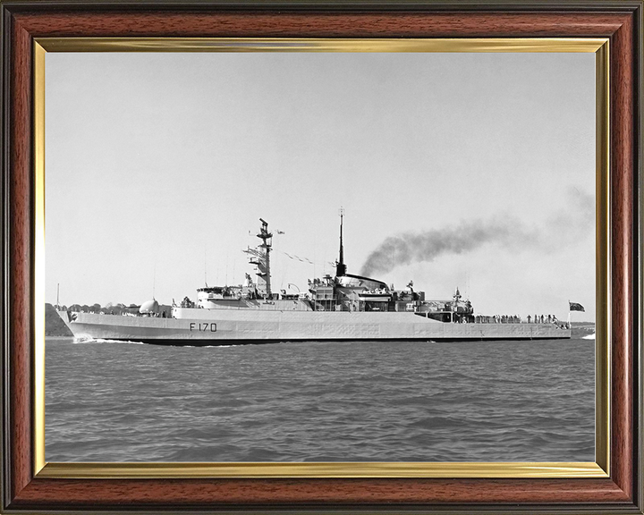 HMS Antelope (F170) Royal Navy Type 21 Frigate Port Side View Photo Print Wall Art Decor Posters, Prints, & Visual Artwork Hampshire Prints 10 x 8 Classic Frame No