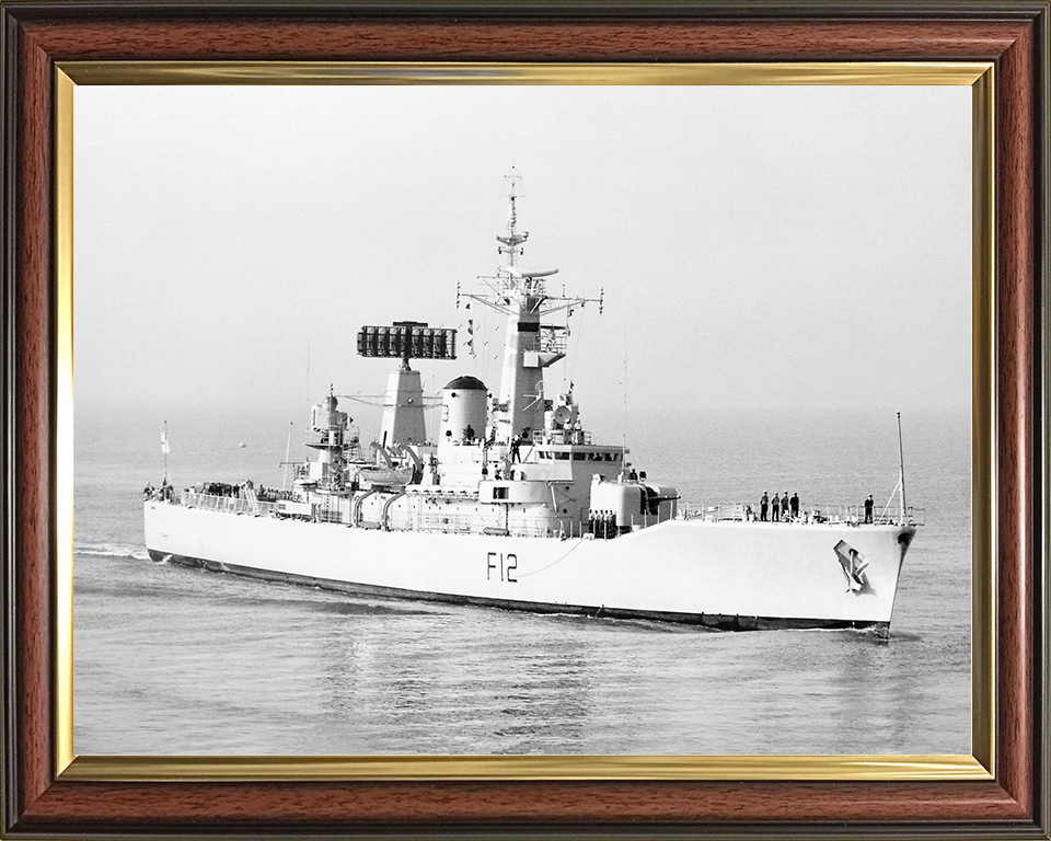 HMS Achilles (F12) Royal Navy Leander Class Frigate Photo Print Entering Harbour Warship Wall Art Posters, Prints, & Visual Artwork Hampshire Prints 10 x 8 Classic Frame No