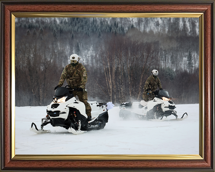 Royal Marine Commandos Ride a Snowmobile Norway 2026 Photo Print - 45 Commando Posters, Prints, & Visual Artwork Hampshire Prints 10 x 8 Classic Frame No